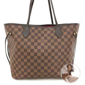 Louis Vuitton Damier Ebene Neverfull MM Tote Bag